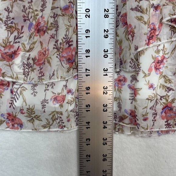 Princess Polly Tiered Ruffle Mini Dress Size 6 Floral Boho Shirred Waist FLAW - Picture 5 of 14
